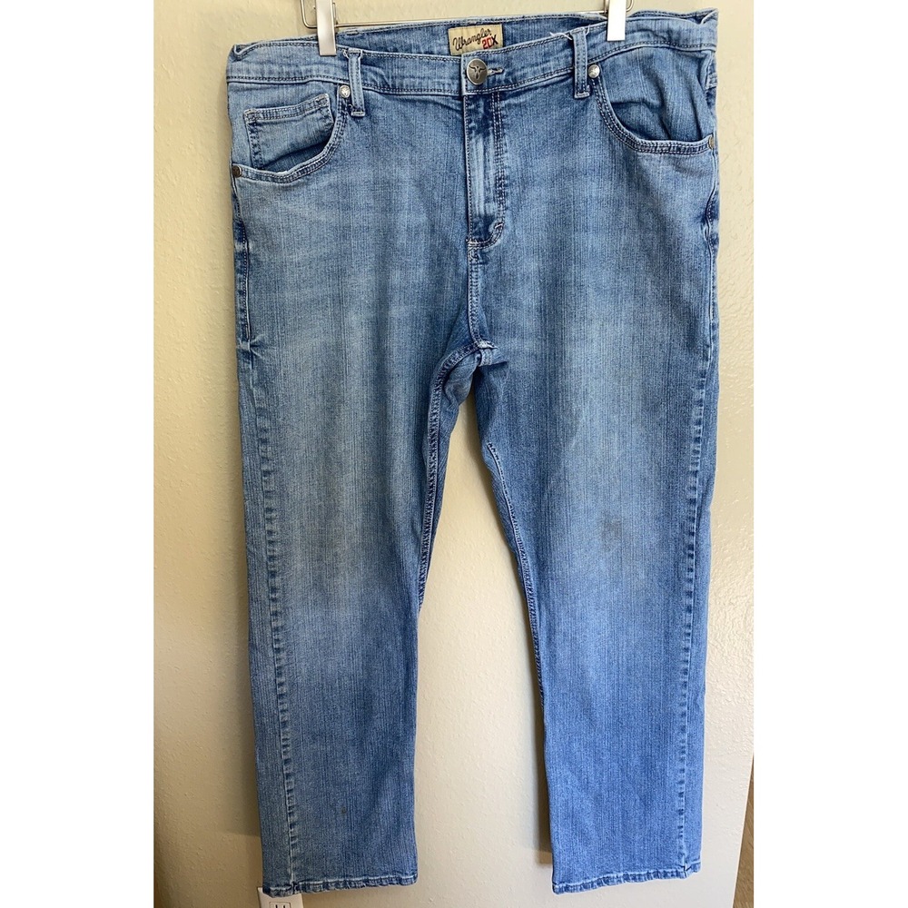 Wrangler 20X Jeans Slim Straight Style 44 Western Cowboy Rodeo Size 38 X 33 Blue